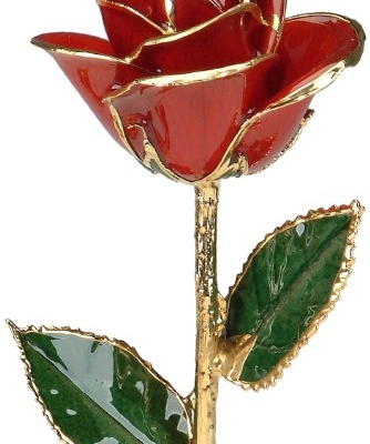 Product: Living Gold Red 24k Gold Rose Real Rose Dipped in Gold, 12", 1 pc.
