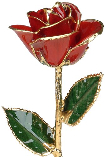 Product: Living Gold Red 24k Gold Rose Real Rose Dipped in Gold, 12", 1 pc.