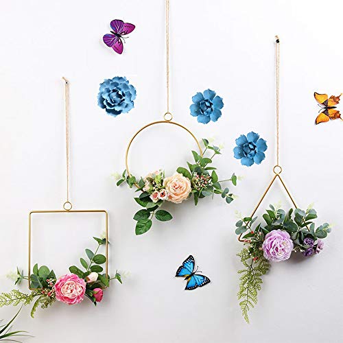 Product: ALYCASO 3 PCS/Set Peony Ceramic Magnolia Flower Wall Decor 3D Flower Art for Living Room Home Hallway Bedroom Kitchen Farmhouse Bathroom Dining Room, White(4.72 in*1, 3.54 in*2)