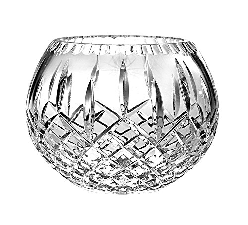 Product: Barski- Handmade Crystal - Rose Bowl - 6" D (6 Inches Diameter) - Plaza Design - Made in Europe