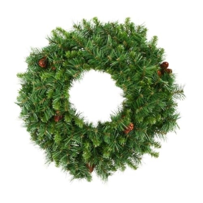 Product: Vickerman 60" Cheyenne Pine Artificial Christmas Wreath with 860 PVC Tips - Indoor and Outdoor Use- Seasonal Holiday Decor - Featuring Pinecones for a Realistic Look