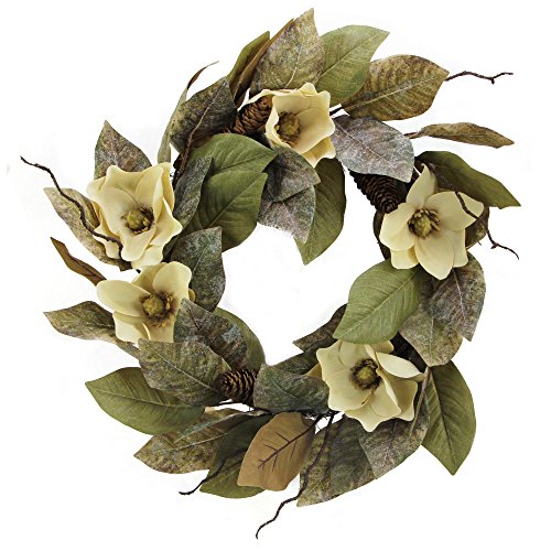 Product: Admired By Nature 24" Magnolia Pine for Home Office Front Door Wreath, Wall Hanging Arrangement Decoration