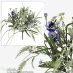 Product: Arcadia Silk Plantation 17" Pansy Astilbe Mixed Artificial Flower Grass Arrangement_Lavender Purple (Pack of 6)