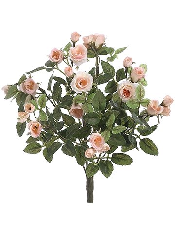 Product: Arcadia Silk Plantation 12.5" Mini Rose Bush x8 Cream Peach (pack of 36)