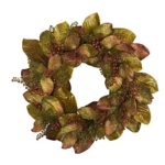 Product: Nearly Natural 30in. Fall Magnolia Leaf and Berries Artificial Wreath