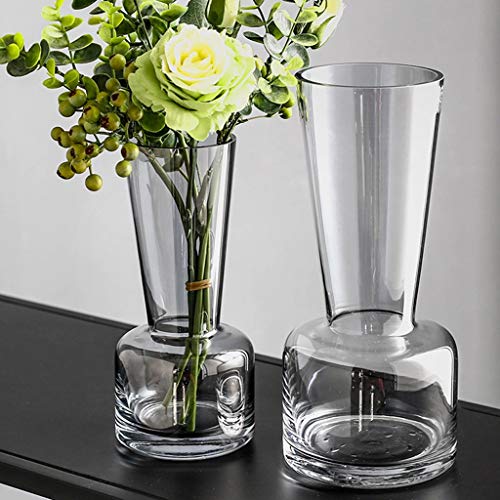 Product: Indoor Gardening Flower Arrangement Living Room Vase, Glass Tall Vase Creativity Hourglass Vase Fresh Flowers Artificial Flower Decorative Centrepiece Table Vase Height: 22CM/27CM Rose vases