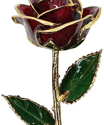 Product: Living Gold Burgundy 24k Gold Rose Real Rose Dipped in Gold
