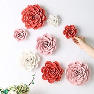 Silky Flower Store Ceramic 3D Rose Wall Décor, White Floral Wall Art, ALYCASO, Indoor Home Accent, 7.08 inch 7 7 Product: ALYCASO Rose Ceramic Flower Wall Décor Artificial 3D Flower Wall Art for Living Room Home Hallway Bedroom Kitchen Farmhouse Bathroom Dining Room, White, 7.08 inch