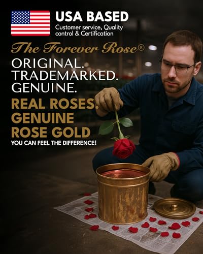 Product: Forever Rose Real Rose Dipped in Rose Gold, Handcrafted Preserved Rose in Luxury Gold Gift Box, Romantic Gift for Her, Elegant Keepsake for Anniversary, Birthday, or Any Special Occasion