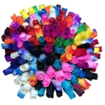 Product: 144 Individual Wooden Roses of Assorted Colors. Reds, Blues, Greens, Yellows, Pinks, Black, White, and Lots More Colors are Included.