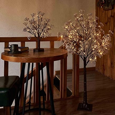 Silky Flower Store Hairui Lighted Gypsophila Tree, 4FT 90 LED Artificial Baby Breath Flower Wedding Holiday Décor, 4FT 14 14 Product: Hairui Lighted Gypsophila Tree 4FT 90 LED Artificial Baby Breath Flowers with Lights for Wedding Party Winter Christmas Holiday Decoration