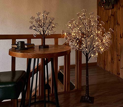 Silky Flower Store Hairui Lighted Gypsophila Tree, 4FT 90 LED Artificial Baby Breath Flower Wedding Holiday Décor, 4FT 5 5 Product: Hairui Lighted Gypsophila Tree 4FT 90 LED Artificial Baby Breath Flowers with Lights for Wedding Party Winter Christmas Holiday Decoration