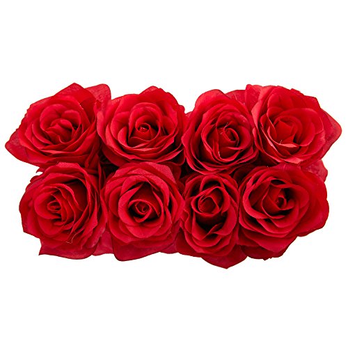 Silky Flower Store Artificial Silk Roses Arrangement, Black Square Vase, Faux Floral Centerpiece, 9in. 2 2 Product: Nearly Natural Roses Silk Arrangement in 9in. H Black Vase