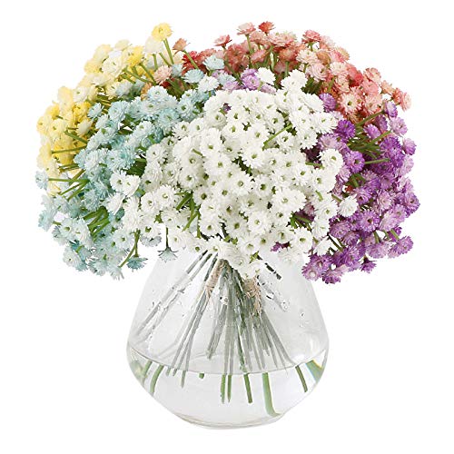 Product: VINFUTUR Set of 6 Artificial Gypsophila Babies Breath Artificial Flowers Bouquets Wedding and Birthday DIY Decoration – Multi-Coloured