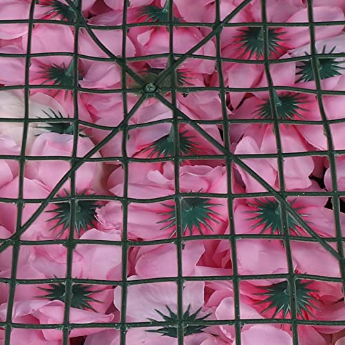 Product: 12Pcs Artificial Silk Rose Flower Wall Panels Fake Flower Rose Hydrangea Wall Panel DIY Floral Decoration Panel Banquet Wedding Party Backdrop Decor (Pink Dahlia + Champagne + Pink Rose)