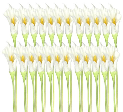 24 Pieces of 34" Large Calla Lily Bendable Sprays Artificial Silk Flowers - Artificial Flower Arrangements Product: 24 Pieces of 34" Large Calla Lily Bendable Sprays Artificial Silk Flowers