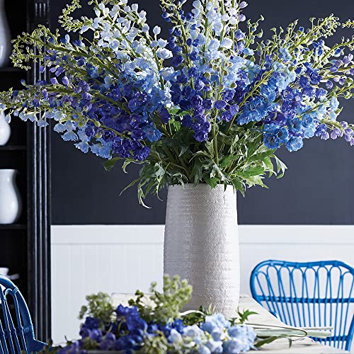 Silky Flower Store Artificial Delphinium Bouquet, Napa Home & Garden Purple Faux Floral Arrangement, 49 Stems, 49in 1 1 Product: Napa Home & Garden Delphinium 49" Stems Bundle of 3 Purple