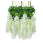 Product: 12 Pcs Artificial Flowers Silk Wisteria Vine Fake Silk Hanging Flower for Wedding Party Garden Outdoor Greenery Home(C)