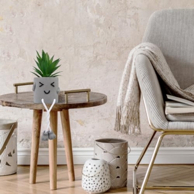 Product: 2 Pcs Plastic Fake Plants with Cement Potted, Artificial Plants Indoor, Small Artificial Plants in Pots, Mini Fake Succulents Plants for Office Desk Bedroom Bathroom Home Decoration Accessories