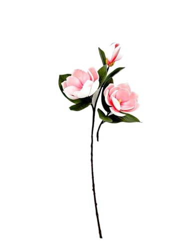 Product: 3PCS Pink 3 Heads Magnolia Stem,30" Realistic Artificial Flower for Wedding Table DIY Floral Arrangement Party Home Decor(NO VASE) for Wedding/Home Decoration