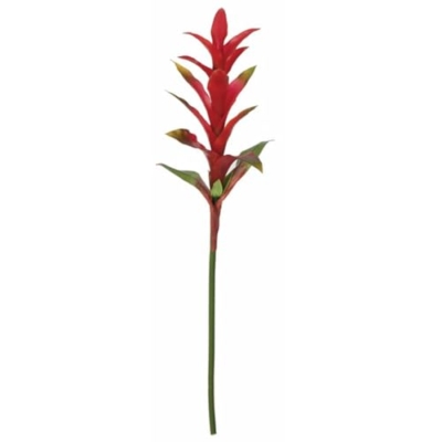 Product: SilksAreForever 28" Handwrapped Soft Touch Artificial Guzmania Bromeliad Flower Stem -Red (Pack of 12)