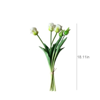 Product: 3 Bunches Artificial Tulip Bouquet, Real Touch Flower Bundle for Home Decor Wedding Party DIY Bouquet for Wedding/Home Decoration