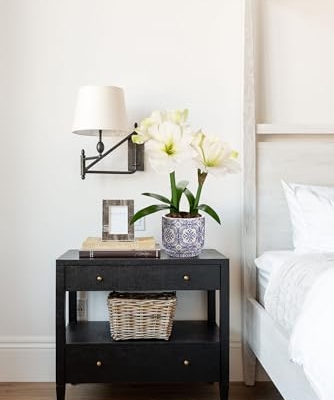 Product: Briful 2 Pack White Amaryllis Artificial Flower Bundle for Home Office Room Table Vase Arrangement Centerpiece
