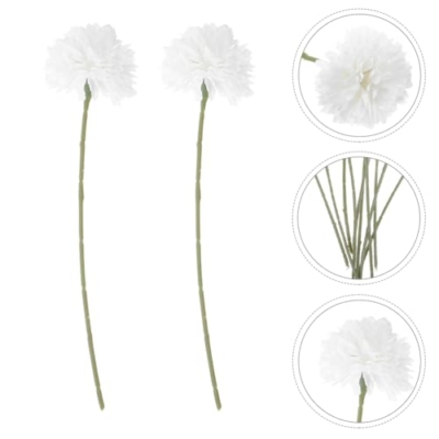 Product: LOGOFUN 30pcs Artificial Chrysanthemum Ball Flowers Bouquet for Home Office Wedding Decoration White