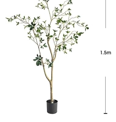 Product: GenSDH Artificial Tree 5 Ft Faux Tree Artificial Trees Artificial Camellia Artificial Plant with Black Flower Pot for Outdoor Indoor Faux Tree Decor