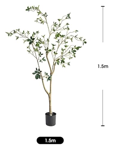 Product: GenSDH Artificial Tree 5 Ft Faux Tree Artificial Trees Artificial Camellia Artificial Plant with Black Flower Pot for Outdoor Indoor Faux Tree Decor