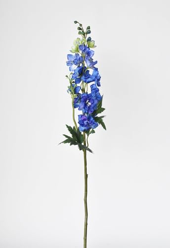 Silky Flower Store Artificial Delphinium Stem Blue Violet Faux Flower Bouquet, 35in 1 1 Product: Jucgghk Vivid and Realistic Floral Art 35" Faux Blue Violet Delphinium Stem,5PCS Realistic Artificial Flowers for Bouquet Home Wedding Table Centerpiece Indoor Home