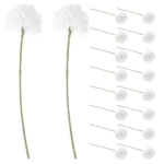 Product: LOGOFUN 30pcs Artificial Chrysanthemum Ball Flowers Bouquet for Home Office Wedding Decoration White