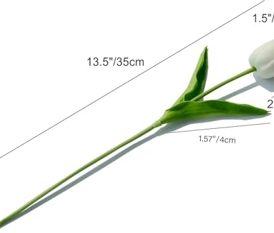 Product: Beautiful Flower Soft Tulips, 20Pcs Artificial Flowers, Suitable for Table Center, Wedding Party, Home Floral Decoration（No Vase） Used for Home Decoration, Weddings