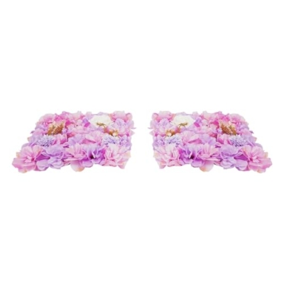 Silky Flower Store Artificial Silk Rose Flower Wall Panel, Wedding Backdrop Decor, 12pcs Faux Rose Hydrangea Wall Panels 12pcs 13 13 Product: Cncestore 12pcs Artificial Silk Rose Flowers Backdrop Wall Panel for Wedding Venue Decor