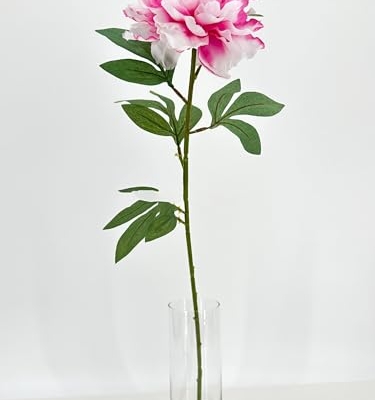 Product: 3PCS Pink/White Ombré Peony Stem,Pink Artificial Flowers, Fake Peony Bouquet for Table Centerpieces Wedding Party Home Decoration Indoor(NO VASE) for Wedding/Home Decoration