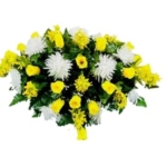 Product: Jucgghk Vivid and Realistic Floral Art 28" Yellow Flowers,Realistic Vibrant Flowers, Outdoor Grave Decorations for Headstone