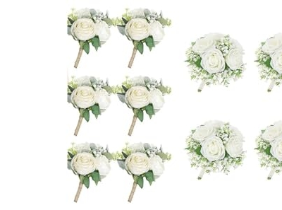 Product: Beautiful Flower Gentle Bridesmaid Bouquet, 10Pcs Artificial Floral Centerpiece for Wedding Bouquets, Ceremonies and Anniversary Proposals Used for Home Decoration, Weddings