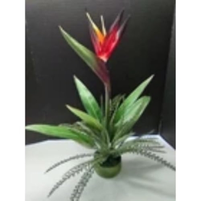 Product: Red Bird of Paradise Table Decoration Silk Arrangements Artificial Flowers