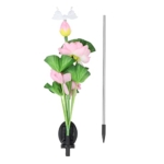 Product: Landscape Lighting LEDs Color-Changing Solar Lotus Flower and Dragonfly for Garden Pathway Decoration