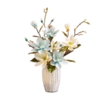 Product: LIAN16PENG Floral Installations Vintage Simulation Magnolia Flowers High-Grade Floral Decorative Ornaments Light Luxury Silk Flower Bouquet Party Decoration