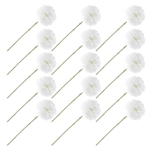 Product: LOGOFUN 30pcs Artificial Chrysanthemum Ball Flowers Bouquet for Home Office Wedding Decoration White