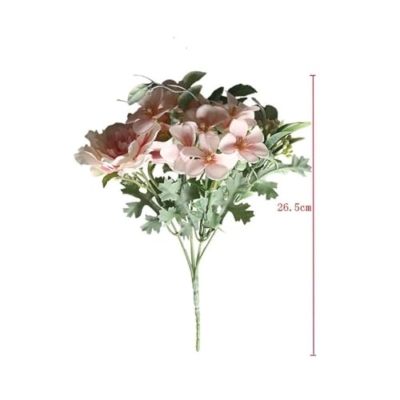 Product: LIBANGRONG-888 fake flowers in vase Simulation Flowers Camellia Peony Roses Wedding Flowers DIY Bouquet Pink Begonia Home Garden Party Decoration Artificial Flowers for Vase(Blue)