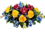 Product: Jucgghk Vivid and Realistic Floral Art 33" Artificial Cemetery Flowers Saddle,Cemetery Grave Decoration Headstone Flower for Headstone