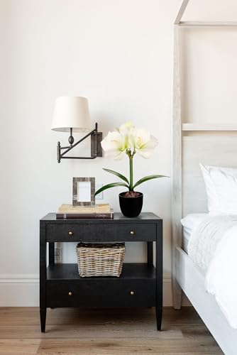 Product: Briful 2 Pack White Amaryllis Artificial Flower Bundle for Home Office Room Table Vase Arrangement Centerpiece