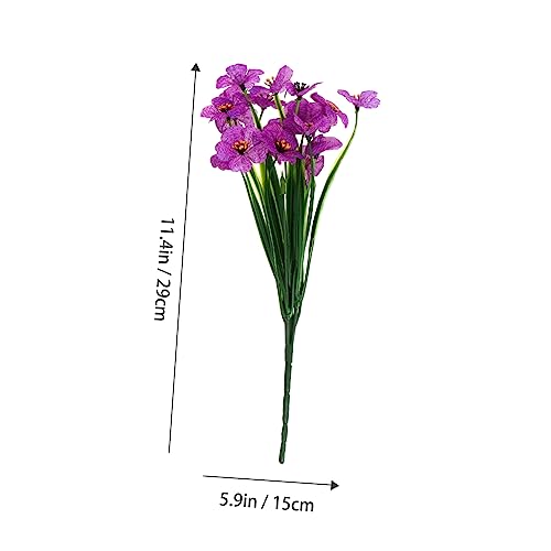 Product: 1 Set 4pcs Decorative Artificial Flowers Stem Flower Fake African Violets Silk Floral Arrangements Faux Flower Fake Violet Flower Lifelike Flower The, 29.00X15.00X0.60CM, Purple