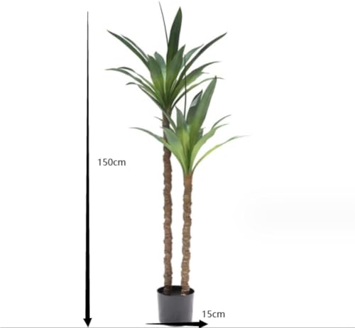 Product: Aartificial Plants Indoor Artificial Tree Indoor Faux Agave Plant Tree Fake Agave Artificial Tropical Plant Gladiolus Bonsai Floor Plant,A-150cm