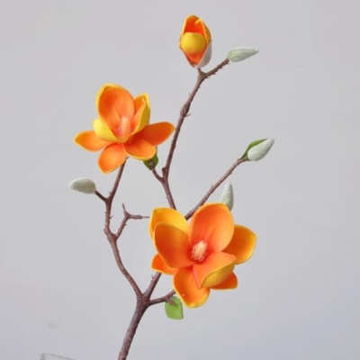 Product: DUYHBAWRS Simulated Household Soft Decoration Withbranches of Magnolia Flower Decoration, Living Room Photography(Black)