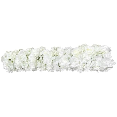 Product: KHROOLT 1 Meter Artificial Flower Garland, White Rose Hydrangea Dahlia Silk Fake Flowers for Wedding Arch Aisle Decoration, Home Party Decor