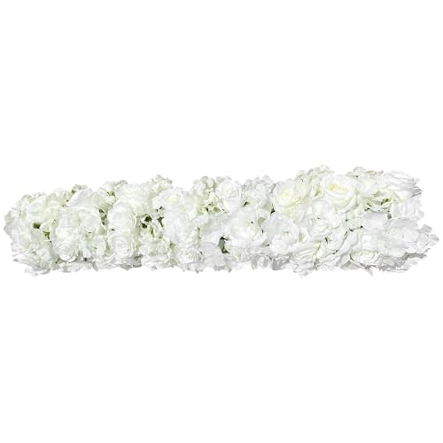 Product: KHROOLT 1 Meter Artificial Flower Garland, White Rose Hydrangea Dahlia Silk Fake Flowers for Wedding Arch Aisle Decoration, Home Party Decor