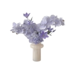 Product: Fake Flowers with Vase European Style Simulation Flowers Mauve Iris Bouquet Living Room Entrance Decorative Flowers Fake Flowers Ornaments Plant Decor (A)